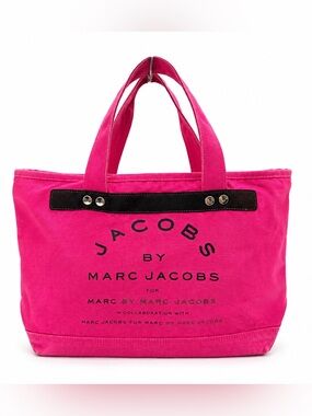 Marc Jacobs Hot Pink Canvas Logo Tote